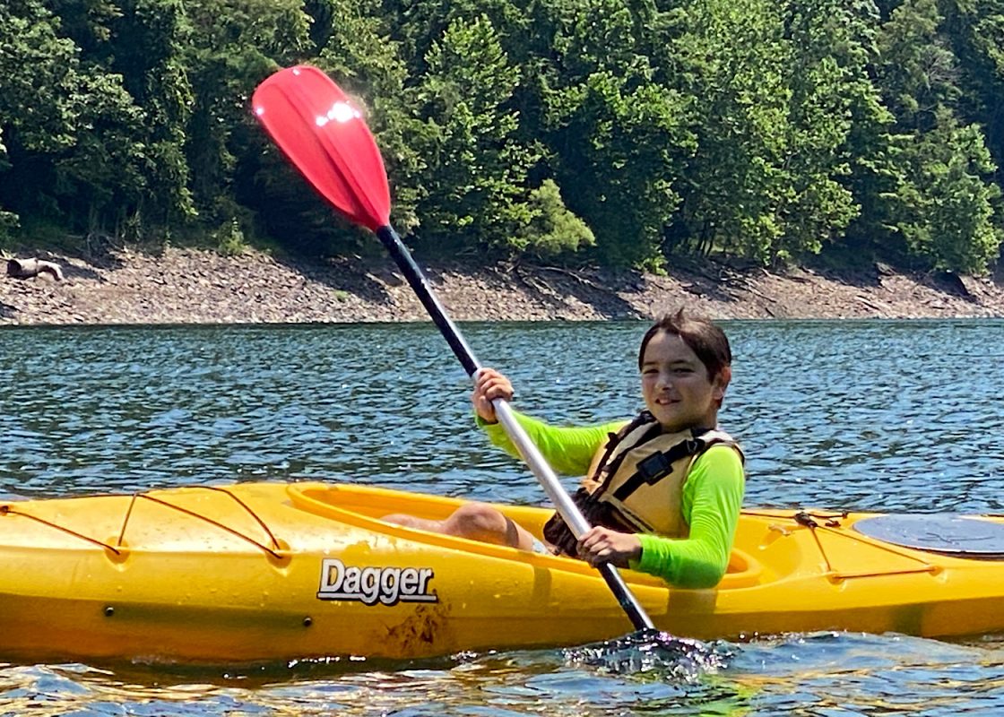 20250516235734_1-Guided Kayak Tours on the Savage River Reservoir with All Earth Eco Tours are loved by kids and adults. All Earth Evo Tour Photo